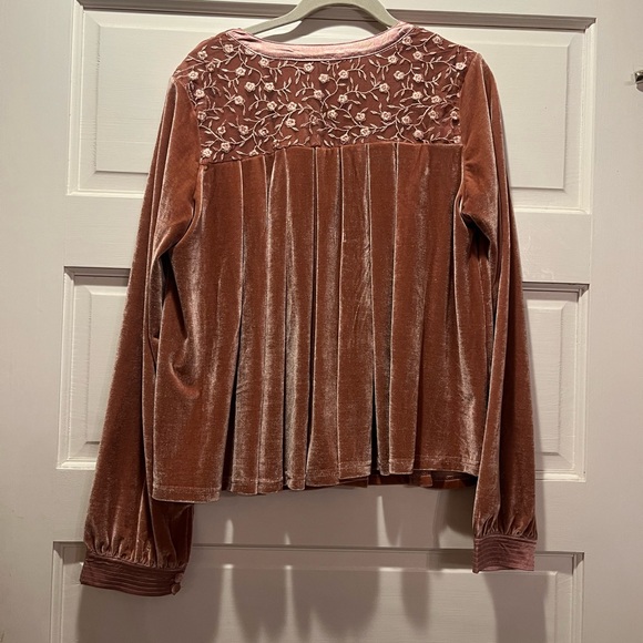 Velvet Embroidered Blouse - Picture 3 of 3